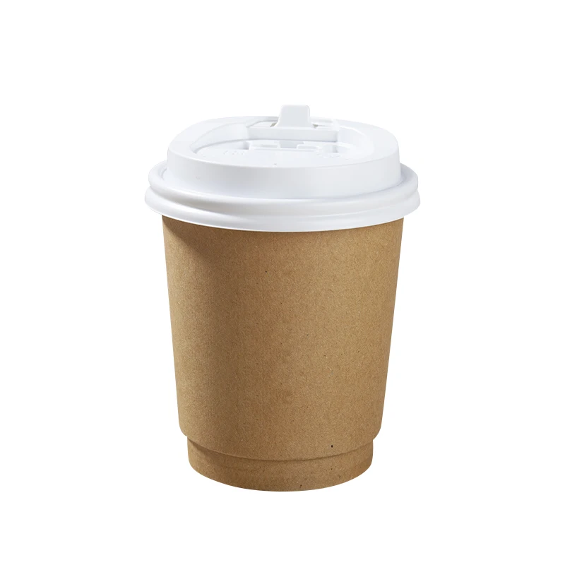 16 Oz Drink Brown Pink Coffee Price Printing On Double Wall Kraft Paper Cup For Soda Beverage