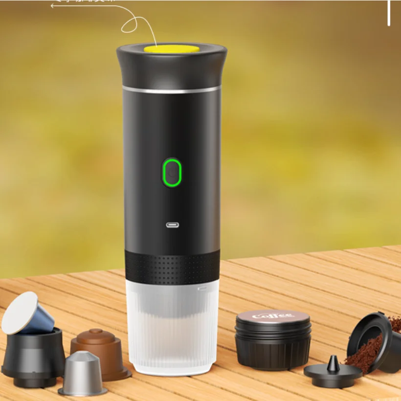Portable Espresso Maker big small capsule and coffee powder travel coffee maker