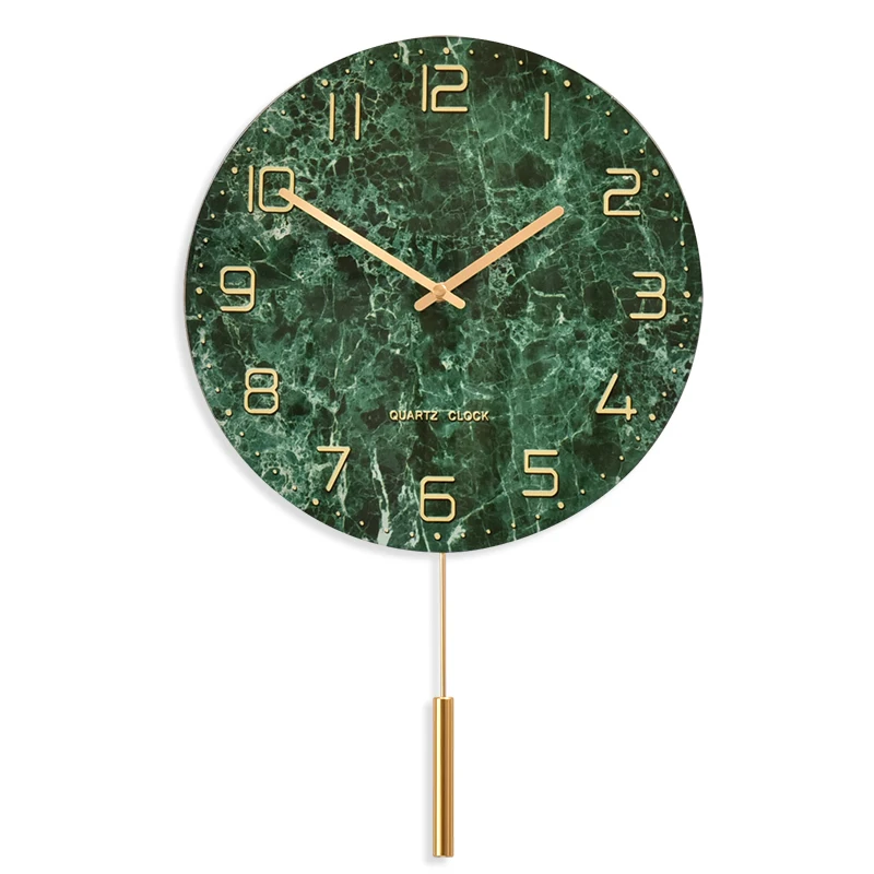 Creative Silent Decorative Pendulum Clock Luxury Clocks Wall Large Cement Home Decor Modern 3d Wall Clocks Horloge Living Room