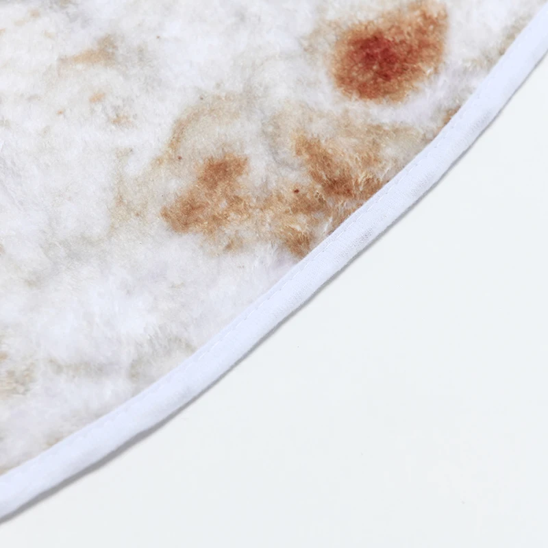 2021 High Quality Burritos Tortilla Blanket Round Throw Novelty Food Pizza Blanket for Adult