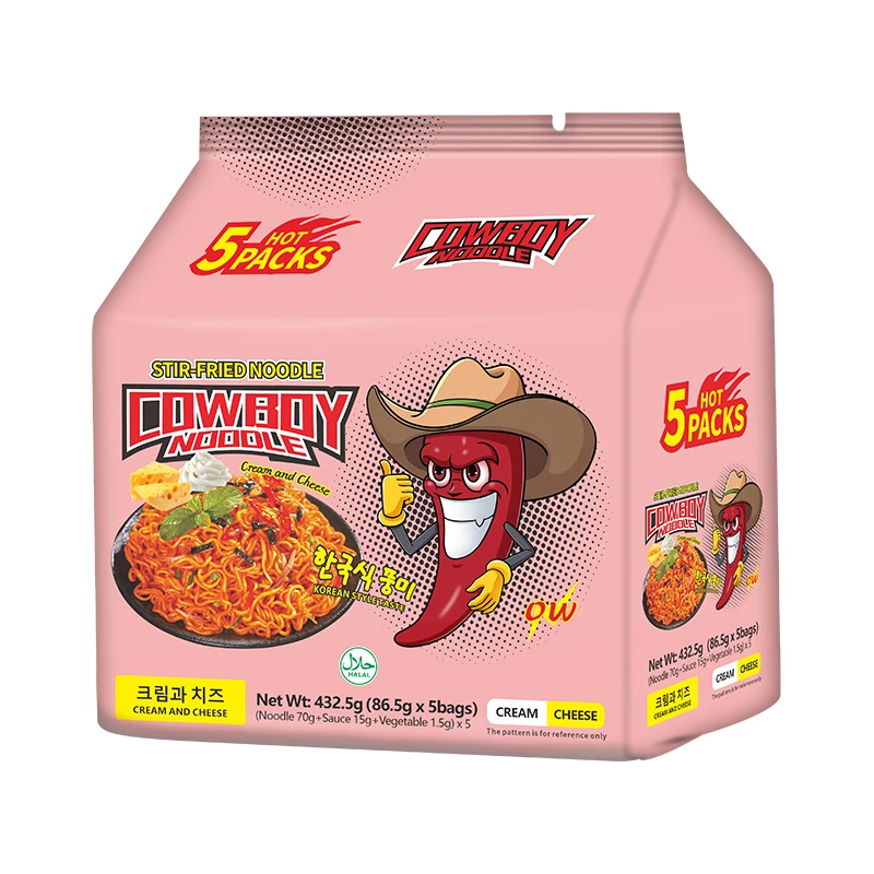 Fast Food Chicken Flavour Cheese Ramen Korean Hot Spicy Ramen halal Instant Noodles