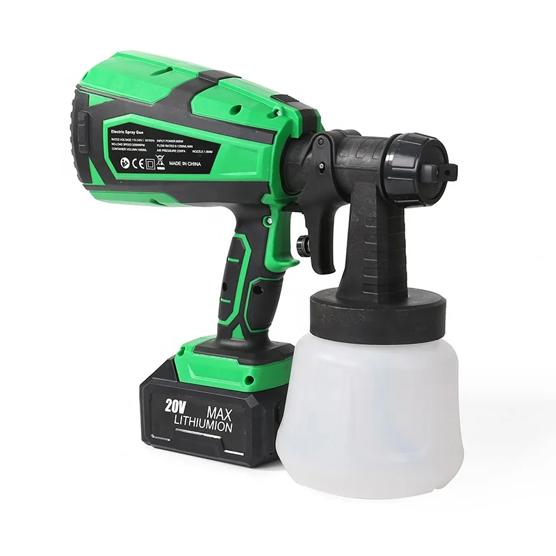 Cordless spray gun 18v battery spray gun