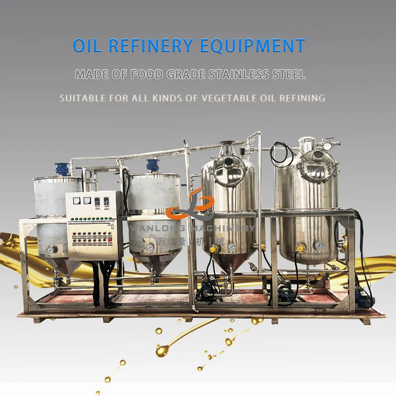 Crude oil Refinery machine cooking sunflower oil refining peanut oil refining machine