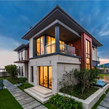 4 bedroom  modern bespoke design casa villa casa ligero prefsbricada villa marco villa construction en acier with pool