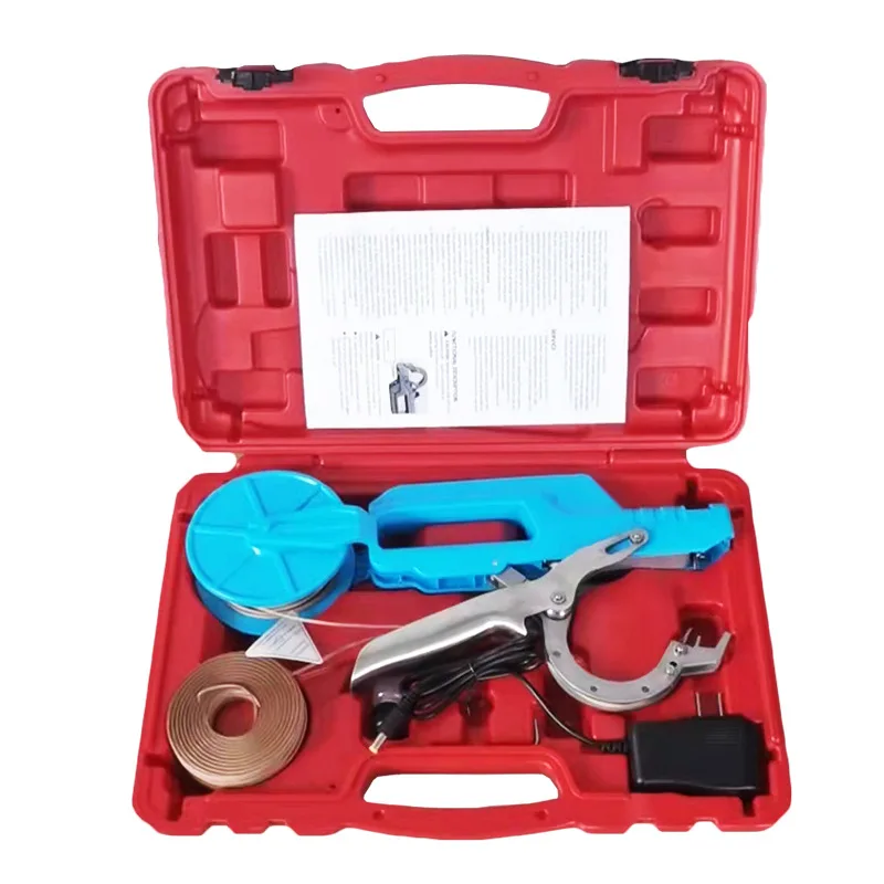 Garden farmer flower vegetable vine tape twist tie tying binding tool device electric tying machine