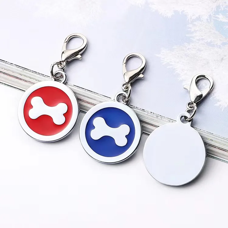 Factory direct custom logo pet metal pvc tag dog cat NFC identity name tags pet accessories