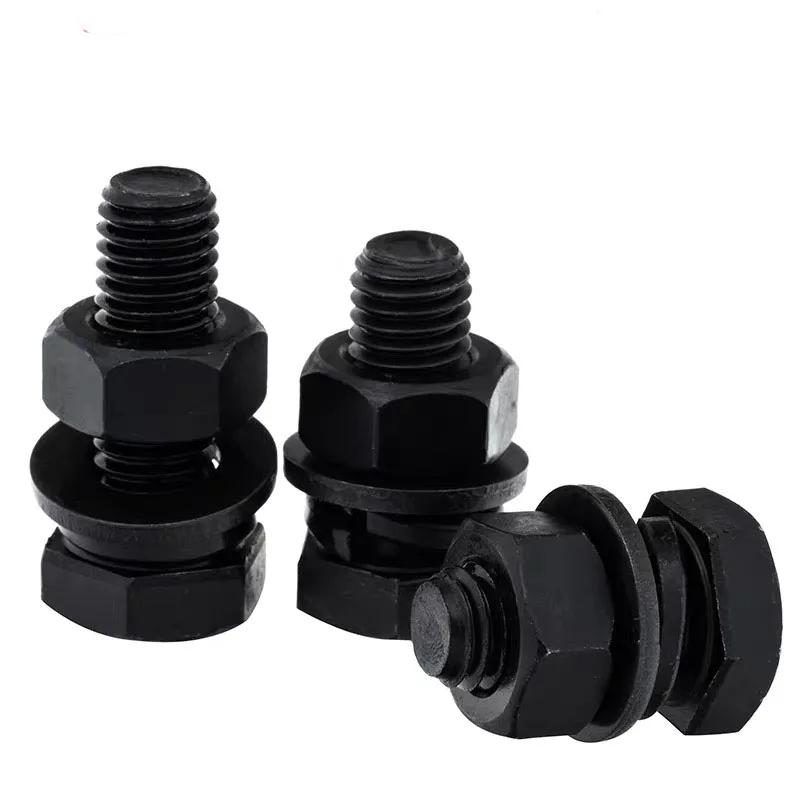 DIN933/931 304 316 Stainless Steel Carbon Steel Hex Head Bolts Nuts Washers