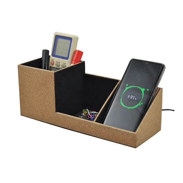 Cork Pen Holder Wireless Charger available for all smart phone