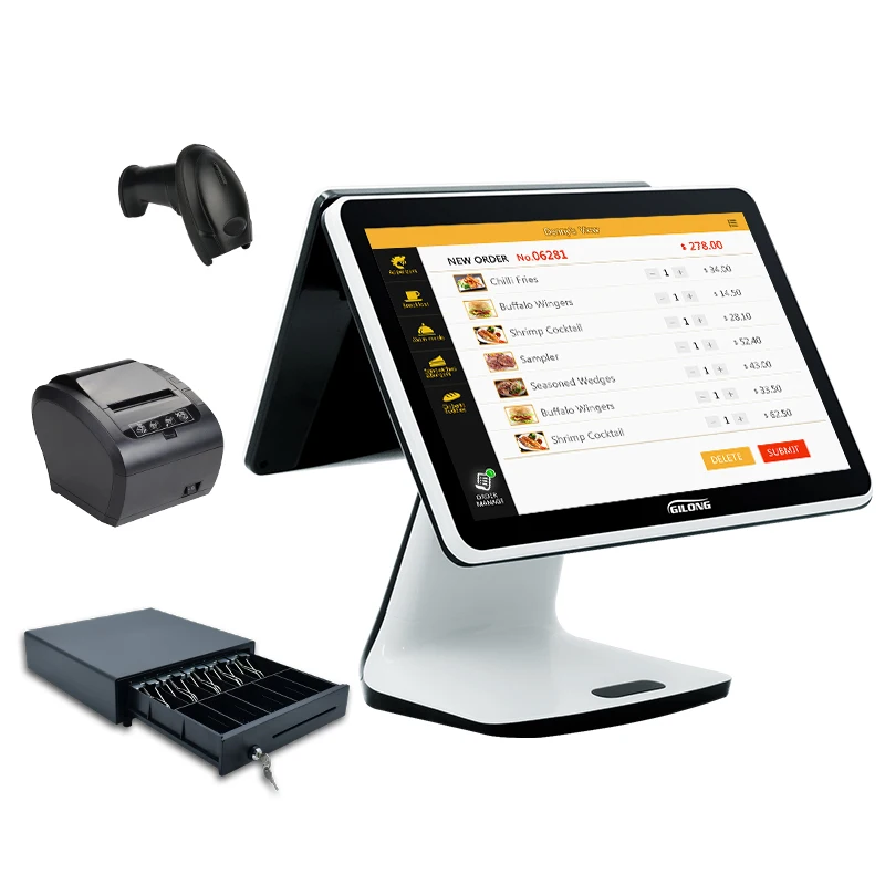 VESA Supported 15.6 Inch Detachable All in One Touch Screen POS System