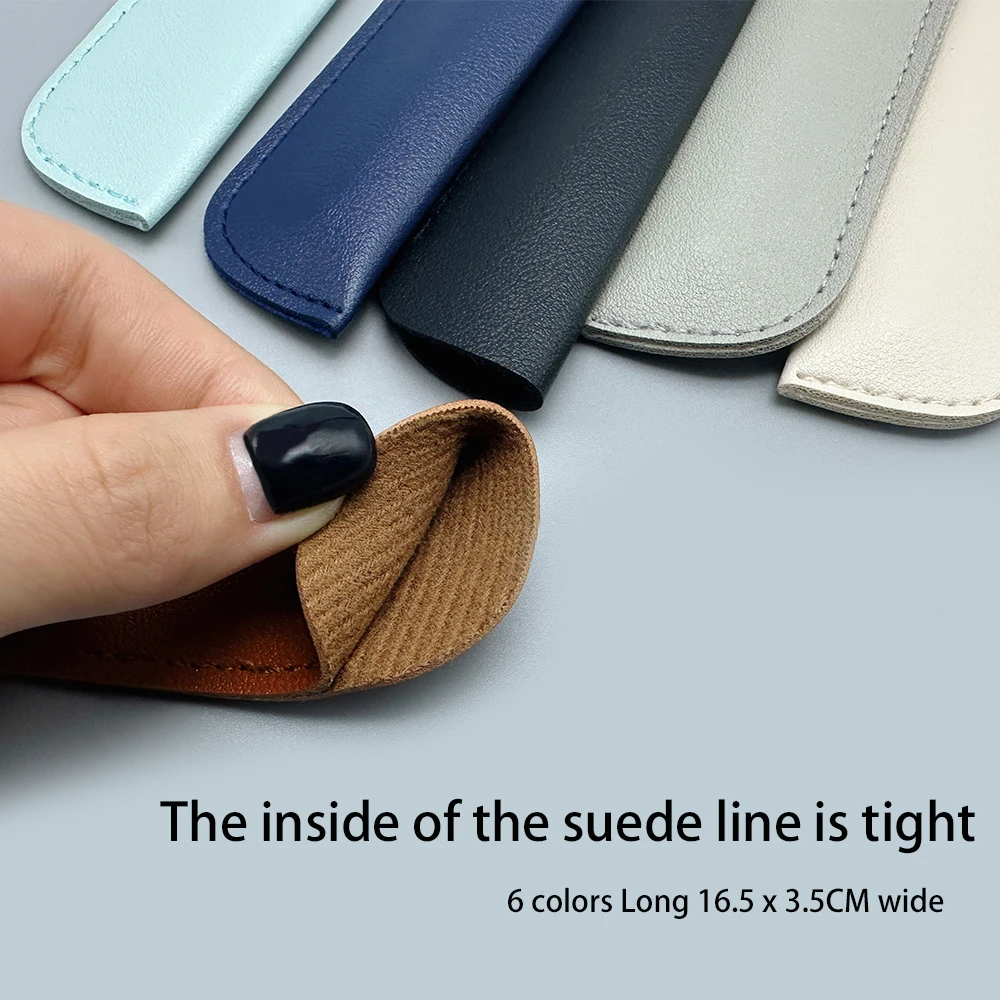 Hot Sale Macaron Color Pu Leather Pen Case Pen Cover Pen Case Can Be Hot Stamping Silk-Screen Logo