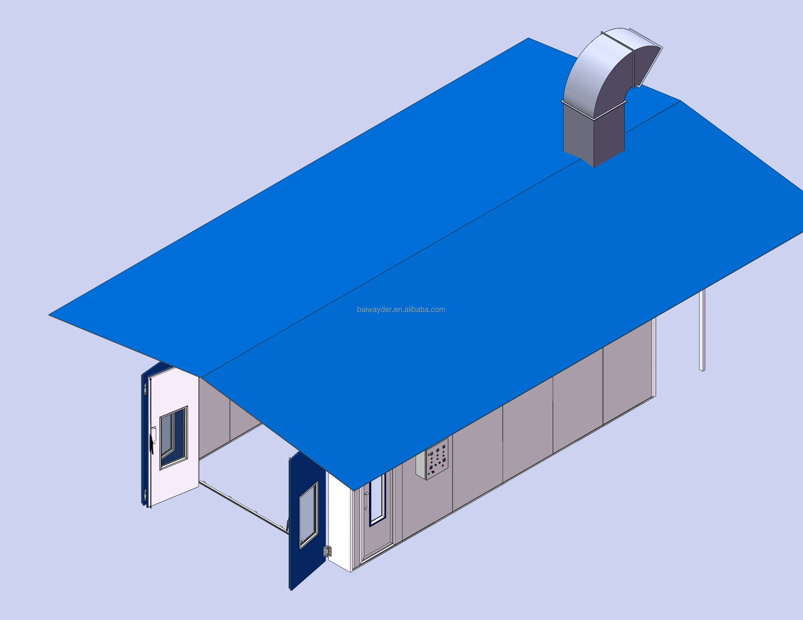 Новый список Высокое качество заказной цвет 5.5kw Eps или минеральной ваты ПВХ стекловолокна краски arrestor спрей стенд для автозапчастей