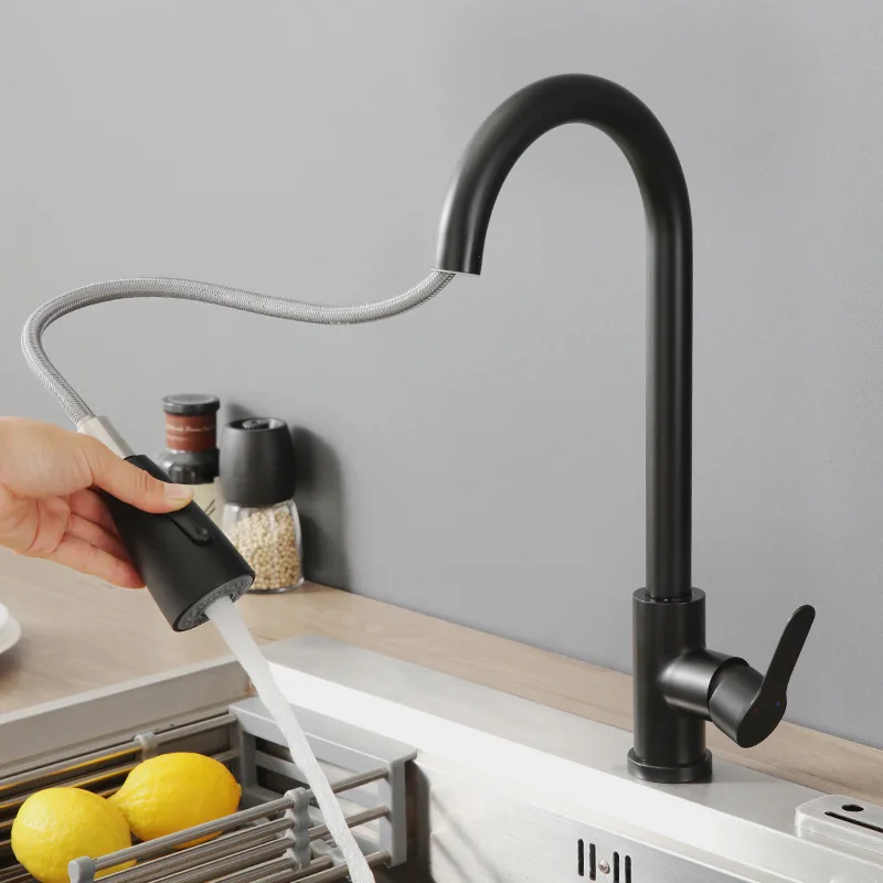 Hot Sales Kitchen Pull-Out Telescopic Cold And Hot Random Pulling Faucet Sink Dishwasher Basin Faucet For Kitchen