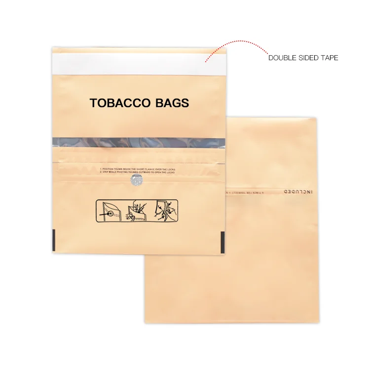 Yasonpack Soft Cigar Package Bugler P50G Rolling Aper Tobacco Bag Pouch With Ziplock