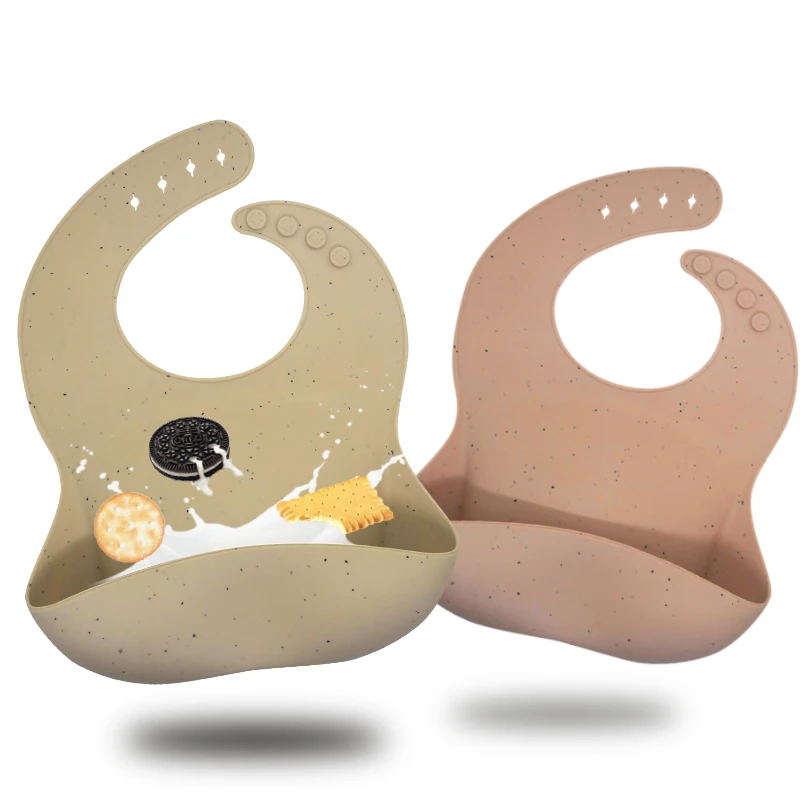 Wholesale New Colors Waterproof Baby Feeding Silicone Bib for Children
