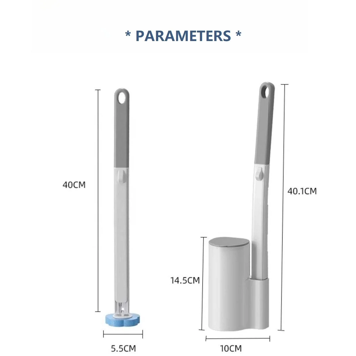 Toilet Brush with Disposable Self Cleaning Sponges Cleaning Agent Home Cleaning System Toilet Brush Holder