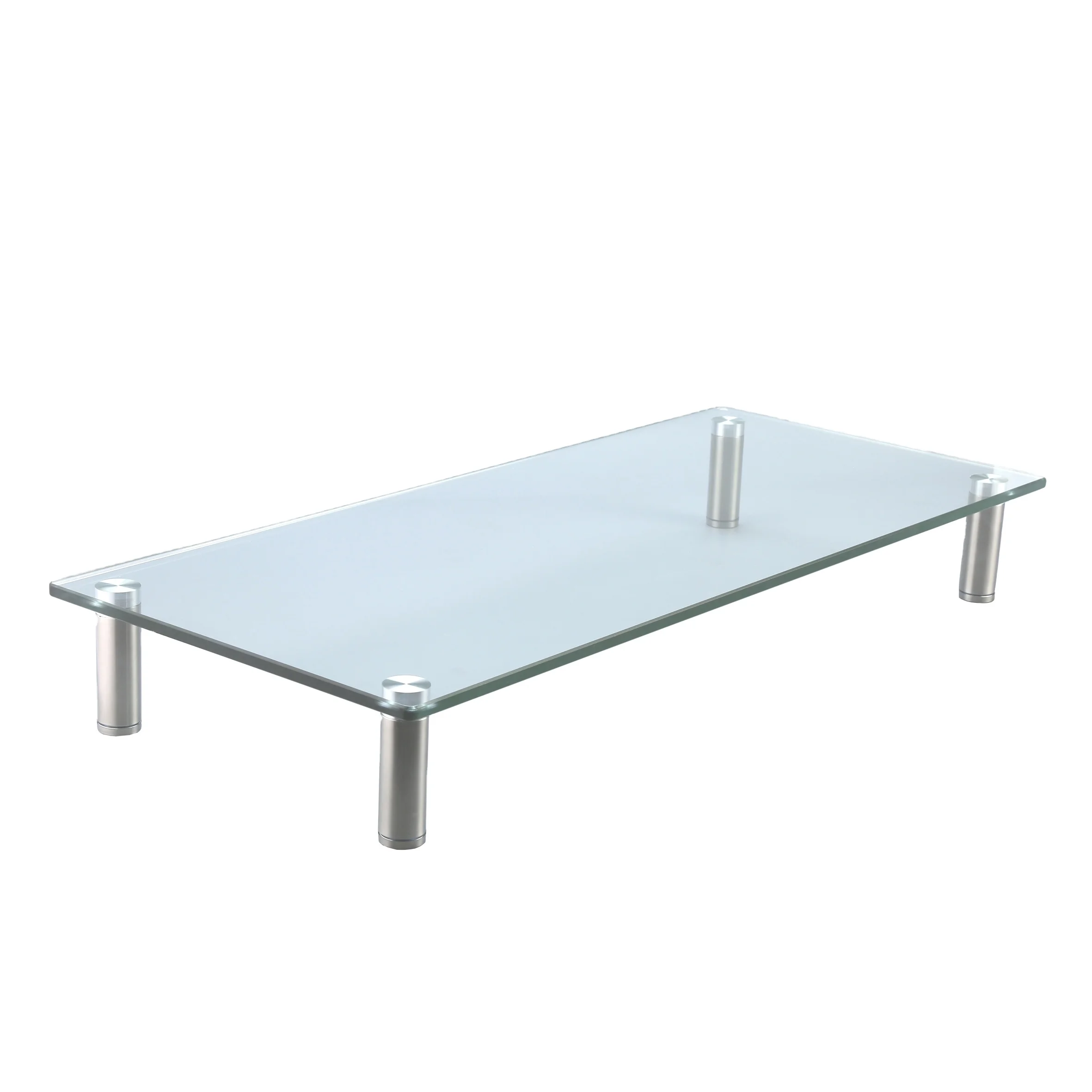 Hot selling glass height adjustable laptop monitor riser stand