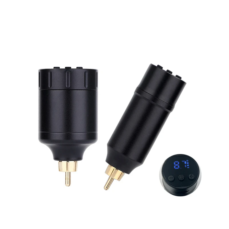Татуировка портативная батарея RCA беспроводное использование USB зарядка мини 1500 мАч ЖК-дисплей ручка для татуировки