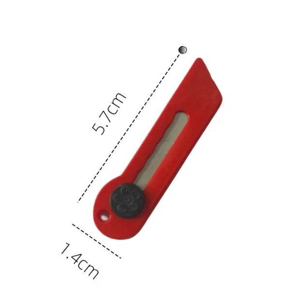 Safety Retractable Utility Knife with Steel Blade Push Button Style Grade Pocket Knife Featuring Plastic Handle