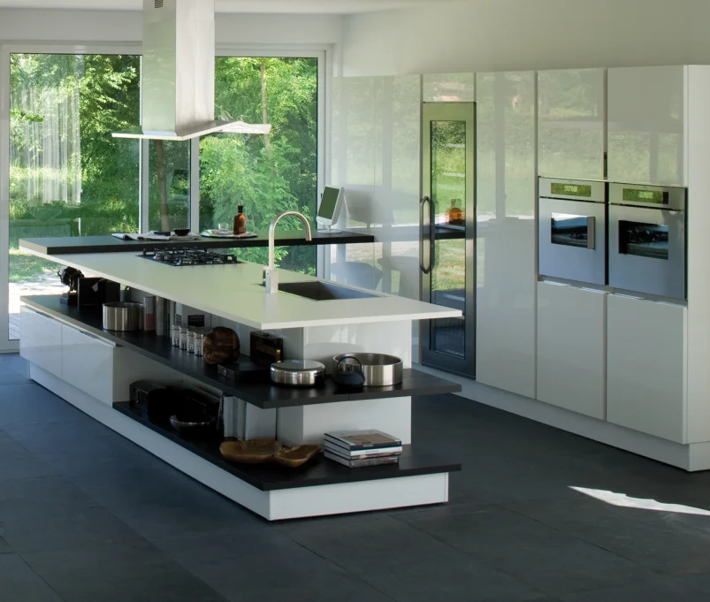 Ready Assemble Modular Islands Handless Cheap Laminated Modern Custom Kitchen Cabinets