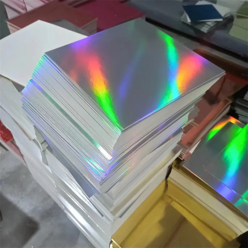 Metallic Cardstock Iridescent Mirror Paper Thick Card Stock Paper For Crafts Card Making Party Decoration Scrapbook Supplies
