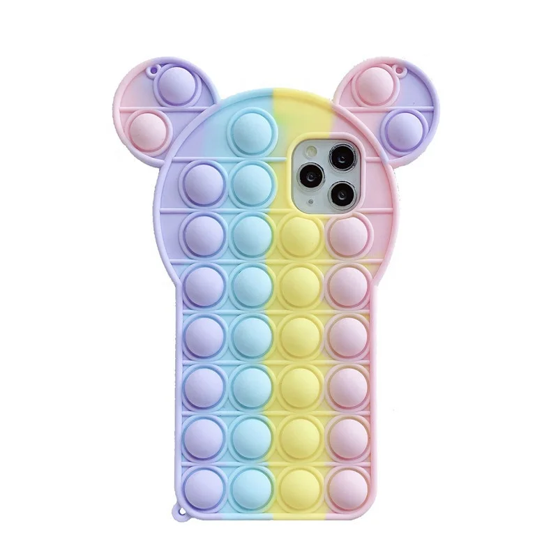 
Push Pop Bubble Fidget Toy Silicone Mobile Phone case Mobile Phone Protective Shell 