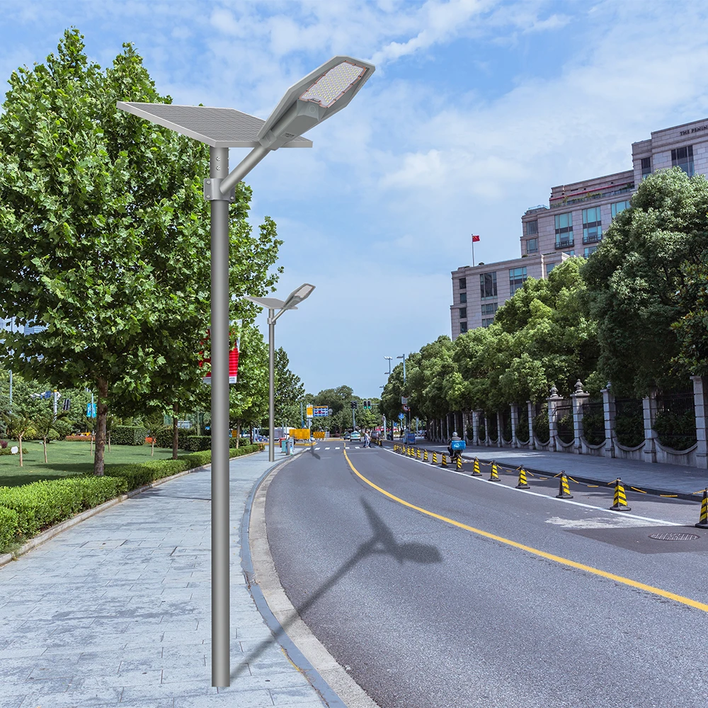 Newest Design GPS solar street light with pole