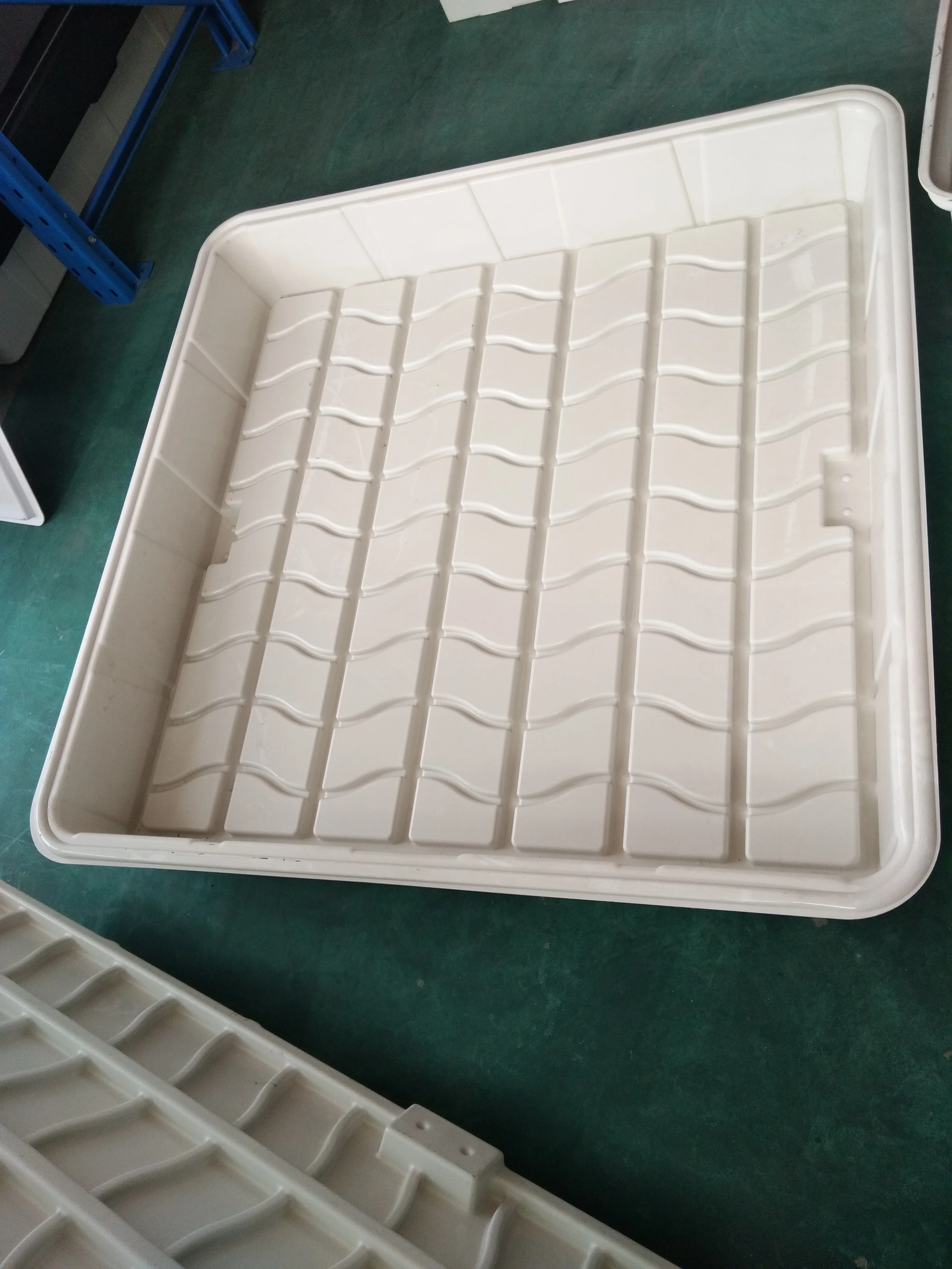 Hydroponics Black White ABS Plastic Fodder Hydro Flood and Drain Tray for greenhouse