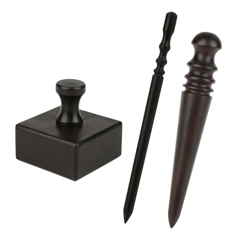 Different shape Blackwood Wooden Slicker Leather Craft Edge Burnishing Edge Burnisher Tools