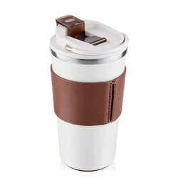 12oz Insulated Stainless Steel Travel Coffee Mugs Portable Double Wall Ceramic Thermo Coffee To Go Cup Tumbler Gift in Bulk
