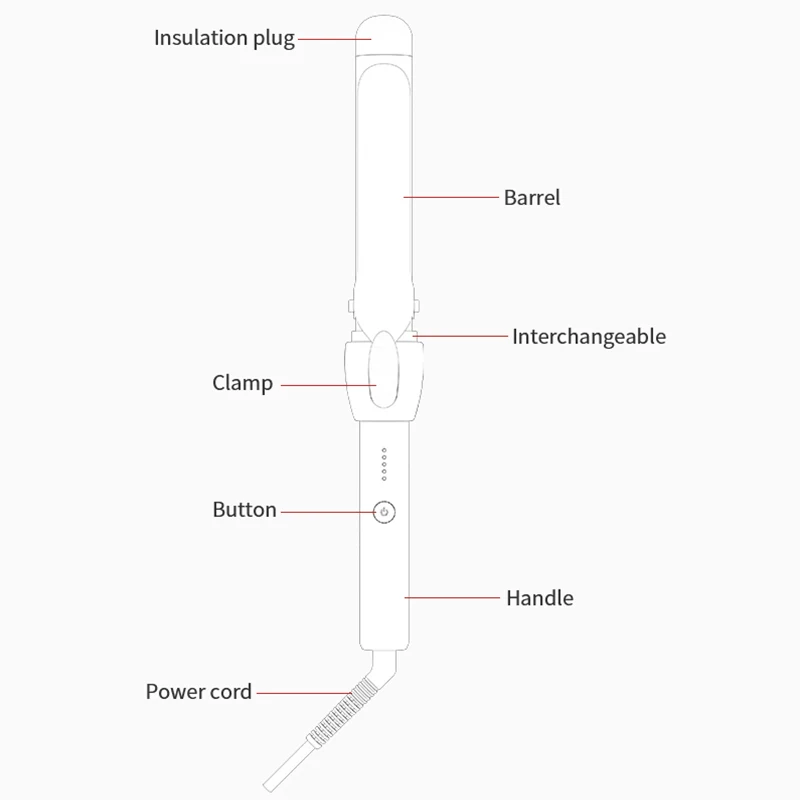 Multi New Beauty Salon Tools Professional LED Display Extra Long Ceramic Coating Wave Barrel Curling Wand Iron Hair Curler