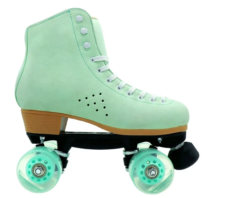 Мятно-зеленый квадратный роликовый коньк, высококачественный классический роликовый коньк