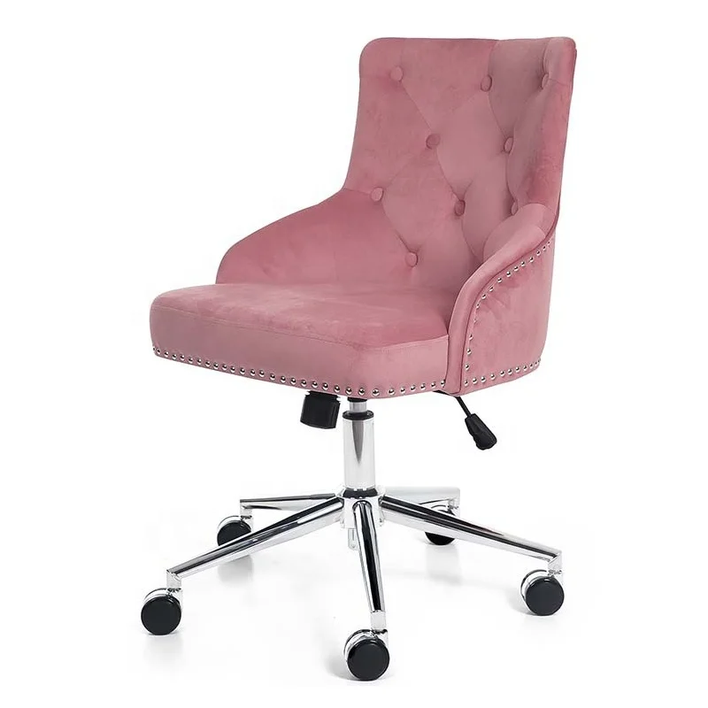 Furniture Chair Home Study Working Chairs Suppliers Upholstery Boucle Fabric Luxury Mediumback Armless Ergonomic Swivel Office