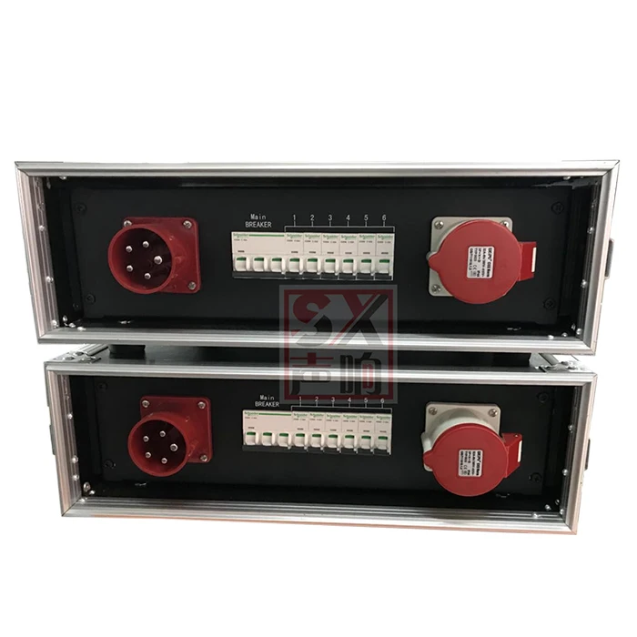 220V socapex power supply rack with digital meters