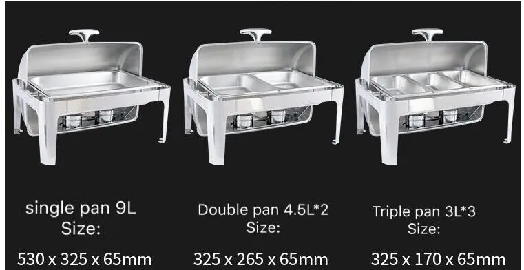 catering equipment food display warmer chaffing dishes  stainless steel buffet