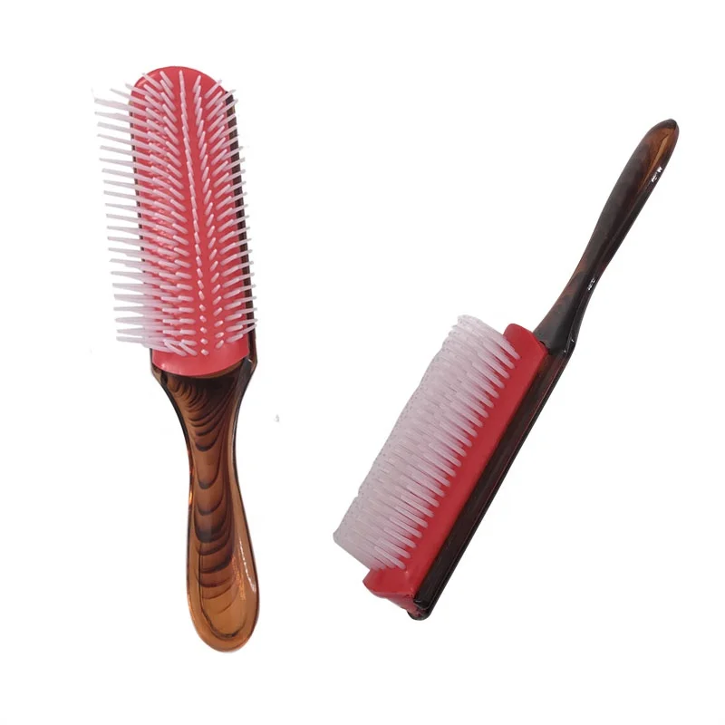 Hot Sell Detachable Air Cushion 9-Row Straight Wide Tooth Shower Custom Hair Comb Denman Hair Brush
