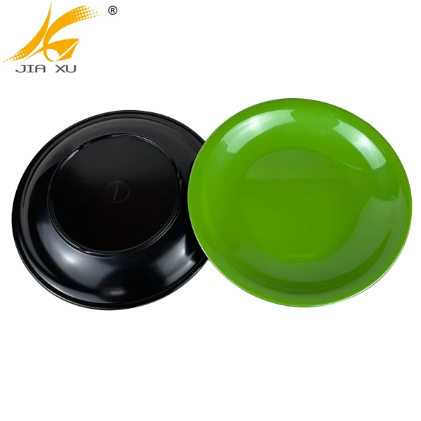 double color melamine round  plate wholesale melamine dinner plate custom color