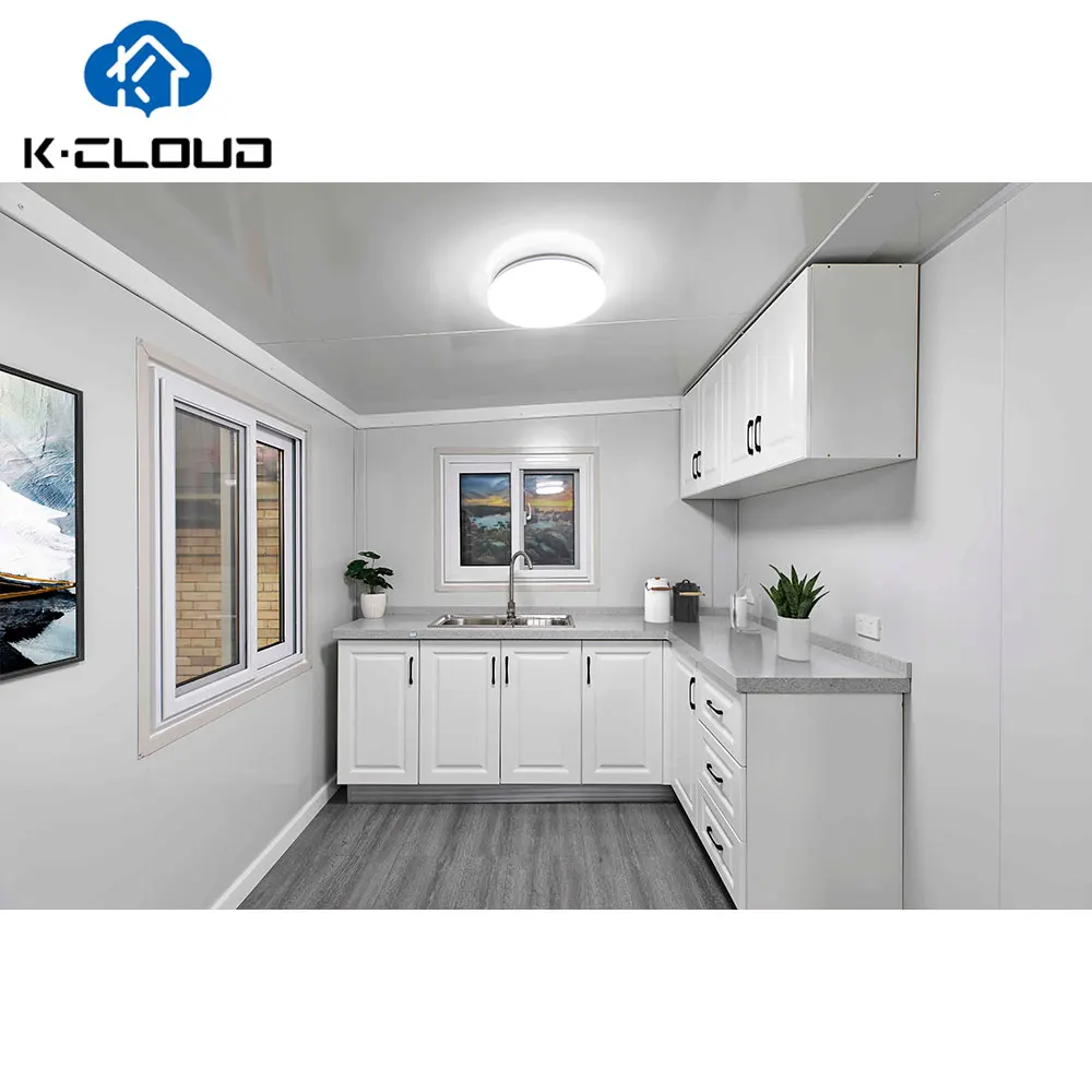 Easy Folding 40 Ft 20 Ft Prefab Container Expandable House Insulated Mobile Prefabricated Home 3 Bedroom With Kitchen