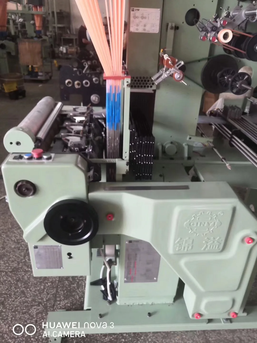 GINYI Factory High Speed Webbing Knitting Needle Loom Custom Logo Webbing Woven Computerized Jacquard Needle Loom Machine