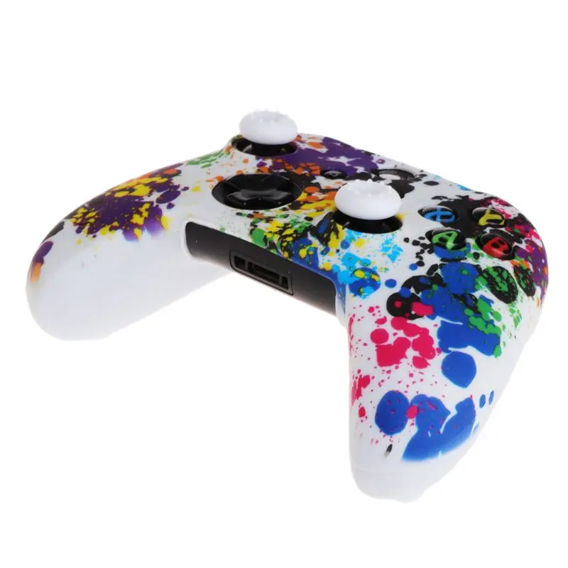 Популярный силиконовый чехол для геймпада + 2 колпачка джойстика контроллера XBox One X S
