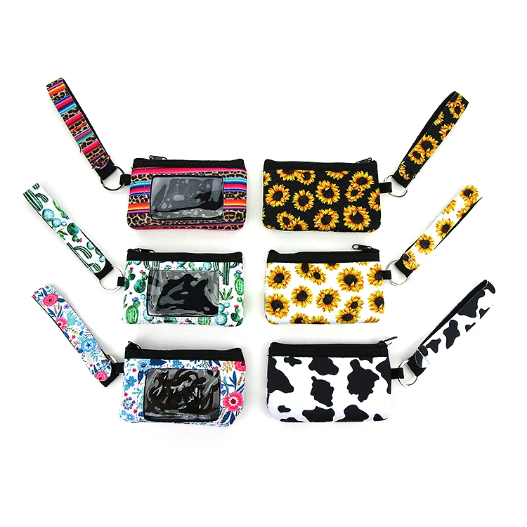 New design wholesale neoprene waterproof dampproof dampproof bank card mini wallet pouch