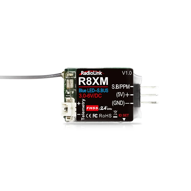 8 Channels Radiolink Mini Receiver R8XM with Real-time Built-in Telemetry SBUS PPM signal for Racing Drone and Multirotor
