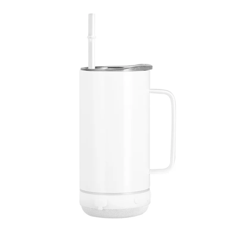 20oz Sublimation Tumbler With Bluetooth Speaker Cups Stainless Steel Usa Smart Wireless Blue Tooth Music Cup With Lids