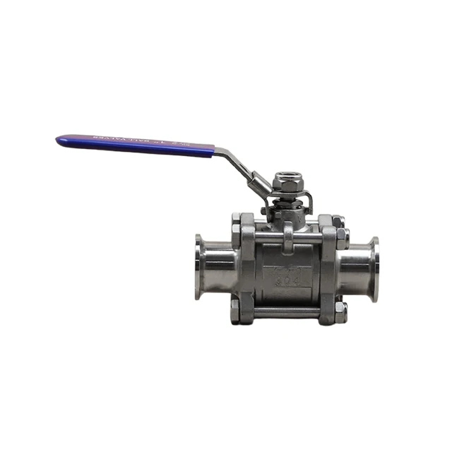 Stainless Steel Sanitary  Threaded 3 Way Ball Valve L Type T Type