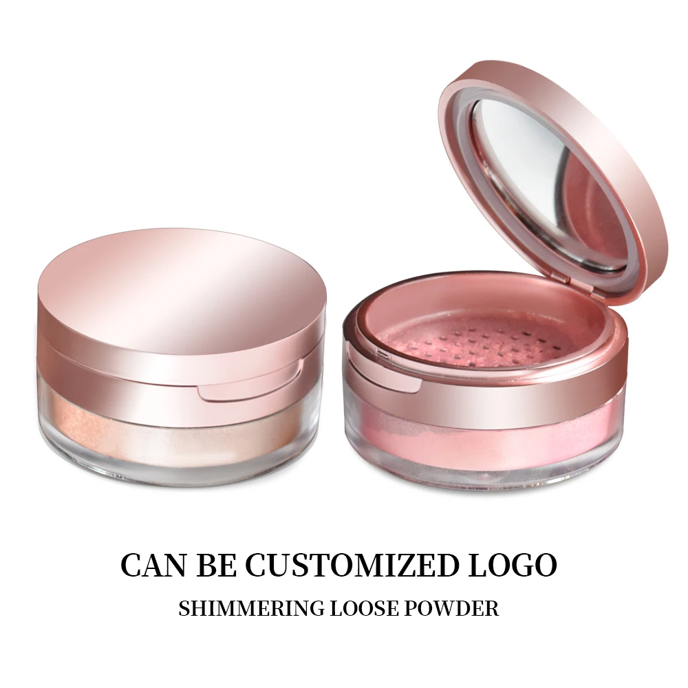 Private label cosmetics Long lasting high pigment lose highlighter powder with custom logo