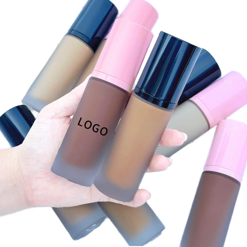 Private Label 18-Color Full Coverage Matte Liquid Foundation Waterproof Long Wear and Shine Control Natural Concealer