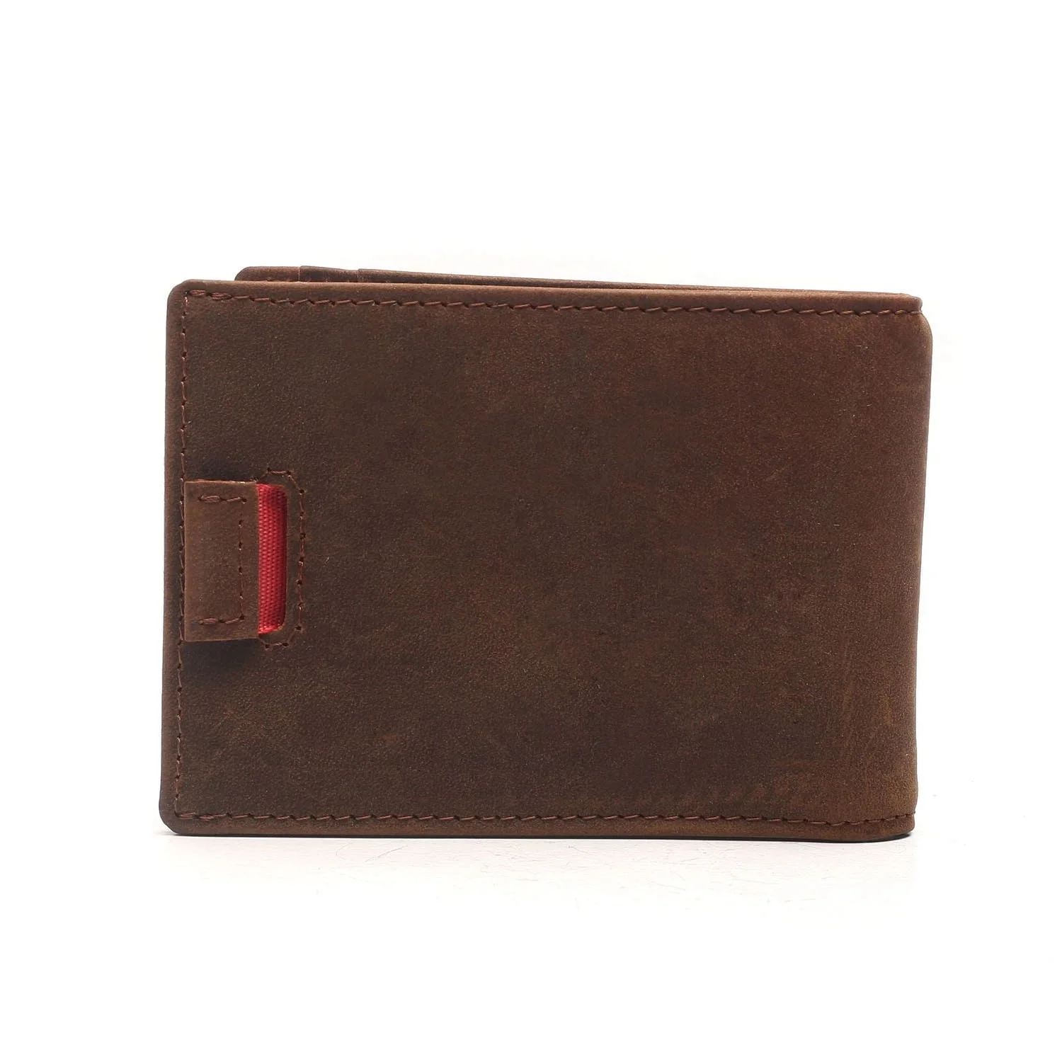 
Custom RFID Blocking Crazy Horse Leather Men Slim Money Clip Wallet 