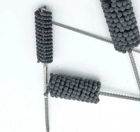 Polished silicon carbide ball scrub brush cylinder honing stone brush