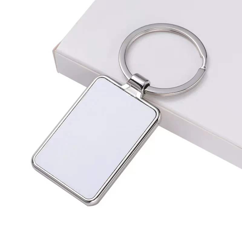 Sublimation metal keychain blank Aluminum key ring custom photo key holder gift for father