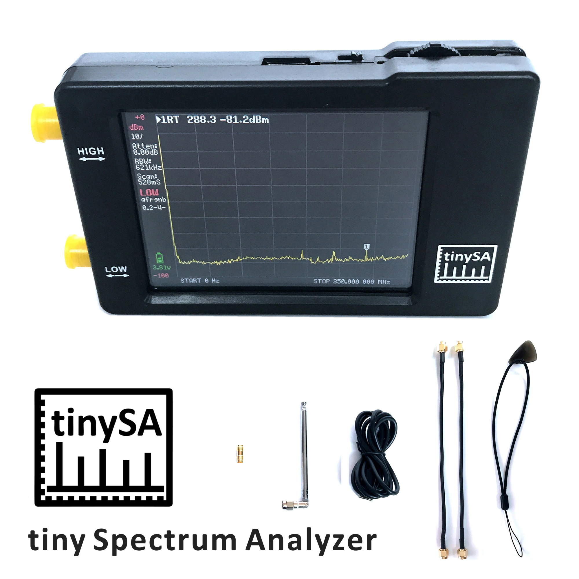  Ручной миниатюрный анализатор спектра tinySA дисплей 2 8 дюйма с