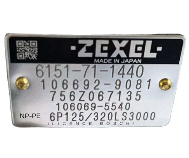 Original new injection pump assy 6151-71-1440 for Komatsu S6D125-1 diesel engine fuel pump